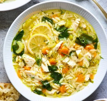 *57. Lemon Chicken Orzo Soup