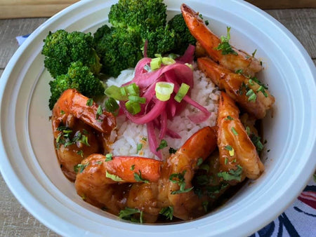 *26. Honey Chipotle Shrimp Bowl